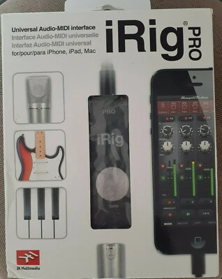 IK Multimedia iRig Pro USB Audio MIDI Ultra Portable Interface 1/4"TRS 3-Pin XLR - Image 1 of 4