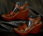 Korks By Kork Ease Brie Women's Brown Leather Quarter Strap Sandals Size Us 9M