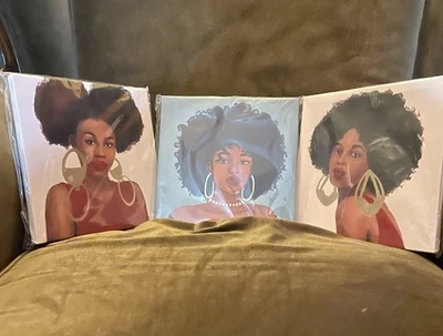 3 piezas. Juego de arte de pared afroamericano de 8 pulgadas x 8 pulgadas para momentos especiales (lienzo) Foto 1 de 4