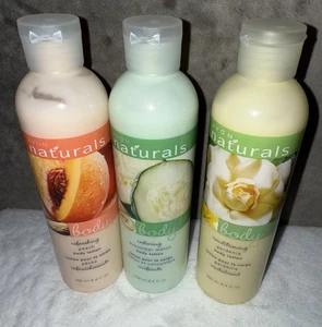 Lot of 3 2005/2008 Avon Naturals Refreshing Peach, Cucumber Melon & Gardenia - Picture 1 of 5