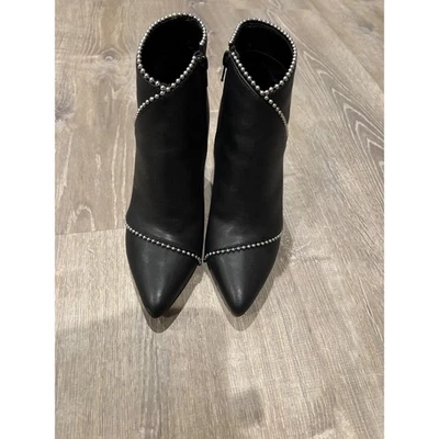 Apt 9 Negro Punta Punta Tacón de Aguja Tachonado Botines Para Mujer Talla 7.5 Foto 1 de 4