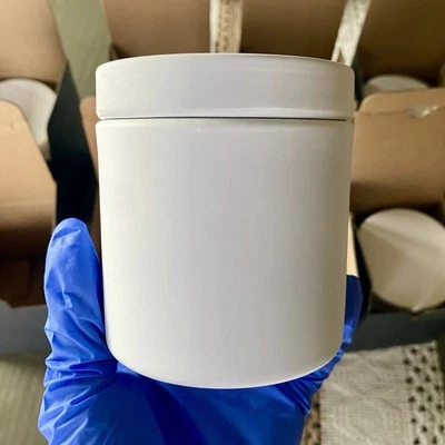 8 Makesy 9oz White Candle Tins w/ Lids | Matte Gift Jars | Bulk Candle Vessels - Image 1 of 4