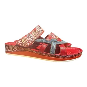 L'Artiste by Spring Step Caiman Leather Slide Sandal Women size 41 US 10 - Picture 1 of 6