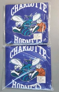 Juego de funda de almohada Charlotte Hornets vintage tamaño estándar nuevo hecho en EE. UU.  - Imagen 1 de 2