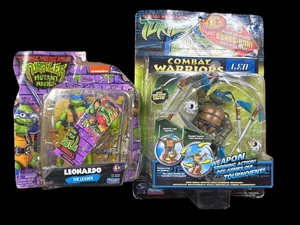 Teenage Mutant Ninja Turtles LEO Combat Warriors Figure 2005 Playmates Lot Of 2 - Picture 1 of 1