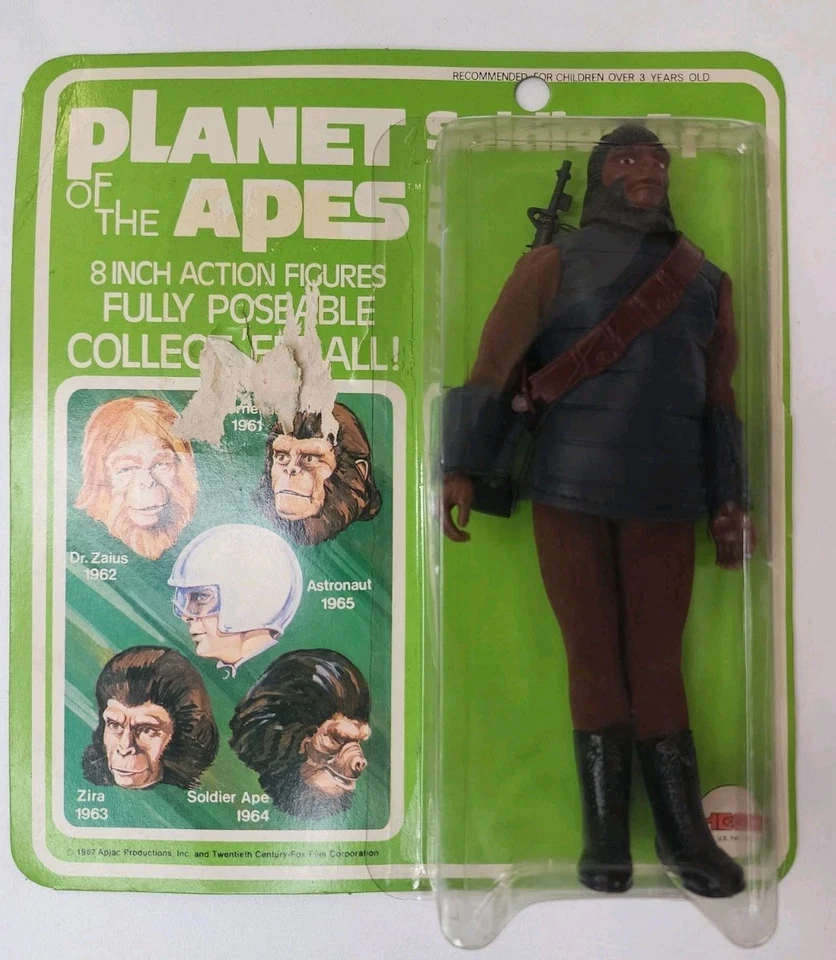 Mego Planet of the Apes Gorilla Soldier  Ape 1974 In Box - Open Bubble - Image 1 of 4