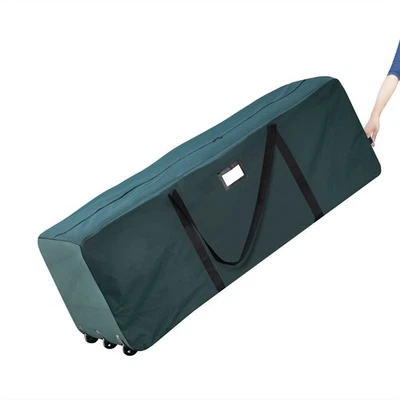 Premium Green Rolling Duffle Bag Style Christmas Tree Storage Bag Up to 12 Ft - Image 1 of 4