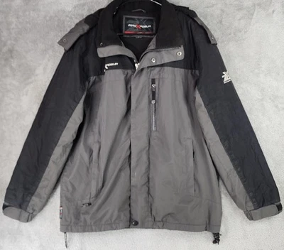 Chaqueta ZeroXposur Para Hombre Pequeña Gris Negra Con Capucha Forrada de Vellón Abrigo de Invierno Esquí Foto 1 de 4