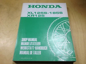 Manual De Taller XL 125 S (JD02), XL 185 S, Z, A (MD02), XR 125 A (JD01/04) - Imagen 1 de 1
