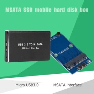 USB 3.0 to mSATA Adapter Hard Disk Case External Solid State Hard Disk Enclosure - Photo 1/7
