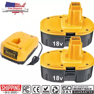 18V For Dewalt 18 VOLT DC9096-2 DC9098 Ni-MH Battery /Charger DC9099 Replacement - Picture 1 of 20
