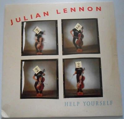 JULIAN LENNON  Help Yourself PICTURE SLEEVE 7" 45 record NEW + juke box strip - image 1 of 3