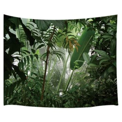 Palm Leaves Extra Large Tapestry Wall Hanging Tropical Forest Fabric Room Decor - Image 1 of 4