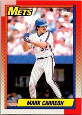 Mark Carreon Topps 434 New York Mets 1990 Baseball Card