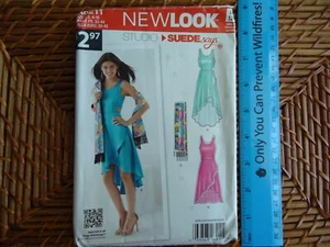 New Look Muster A6211 Größe 4-16 Misses Kleid 7 Größen Peekaboo Ausschnitte Schal Halstuch - Bild 1 von 7