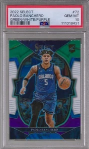 2022-23 Select Green/White/Purple Paolo Banchero Rookie #72 PSA 10 Gem Mint - Picture 1 of 2