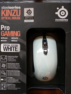Steelseries Kinzu Pro Gaming Mouse - White Special Edition - V1 - Rare! - Image 1 of 2