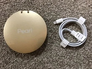 Pearl Compact Light DEL Miroir Batterie Chargeur USB OR avec Cordon - Photo 1 sur 4