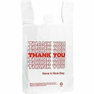 1000 PLASTIC SHOPPING BAG T-SHIRT STYLE GROCERY SMALL BAGS **SHIPS FAST/FREE** - Picture 1 of 1