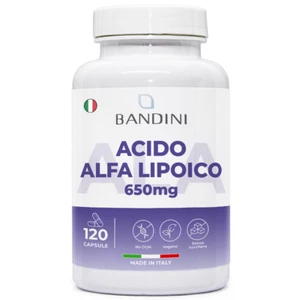Bandini® Acido Alfa Lipoico 120 Capsule 650 mg, ALA ad Alto Dosaggio, Vegan - Foto 1 di 6