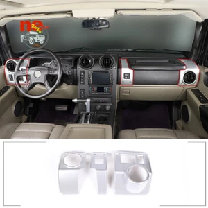 Cubierta de salida de ventilación de aire ABS plateada para tablero de instrumentos decoración para Hummer H2 03-07 - Imagen 1 de 12