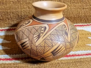 FINE NATIVE AMERICAN HOPI Migration Design Jar Pot Vernida Polacca Nampeyo - Picture 1 of 7