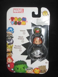 Tsum Tsum Marvel Rocket Raccoon 139 Black Widow 114 Vision 131 NIP Jakks - Picture 1 of 4