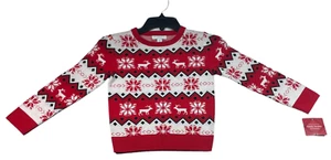 Charter Club Sweater Girls Size 6X Red Fair Isle Long Sleeve New - Picture 1 of 7