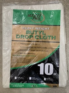 Schweres Butyl Tropfen Tuch - 4' x 15' 10 oz. (2,2mx 4,57m) Merit Pro 02070 - Bild 1 von 4