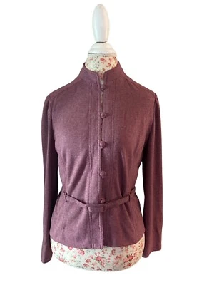 Vintage Leslie Fay 1970’s 1980’s Mauve Rose Belted Fitted Jacket Fall Winter - Image 1 of 4