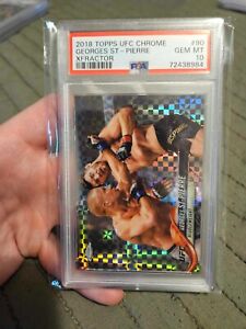 2018 UFC Topps Chrome PSA 10 Georges St-Pierre XFractor X-Fractor