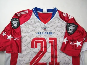 2009 Nnamdi Asomugha Reebok AUTHENTIC Oakland Raiders Pro Bowl Jersey Sz 54 Vtg - Picture 1 of 15