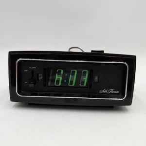 Seth Thomas Speed Read Relax Lite Flip Clock w/ Alarm 0864-000 NOT WORKING Desk - Picture 1 of 9