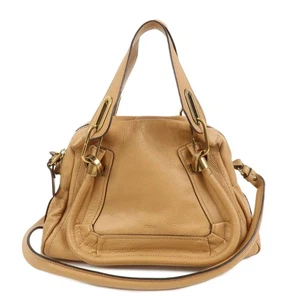 Chloe Paraty Leder 2-Wege Tasche Schultertasche Handtasche braun echt gebraucht kostenloser Versand - Bild 1 von 24
