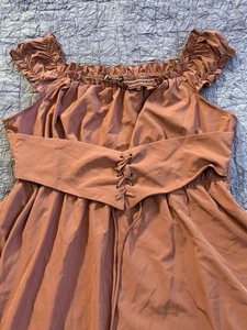 Scarlet Darkness Gothic Cottagecore Corset Waist Dress 2XL Blush Pink Festival - Picture 1 of 13