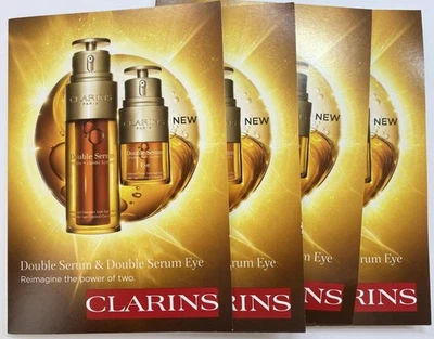 4 x Clarins Sample Pack - 2 Double Serum and 1 Double Serum Eye - .03 fl oz Each - Image 1 of 2