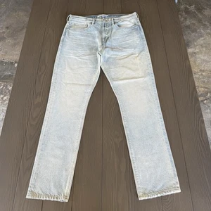 Pantalones de mezclilla elásticos Pacsun para hombre 34x30 ajustados rectos lavado claro azul tiro medio - Imagen 1 de 11