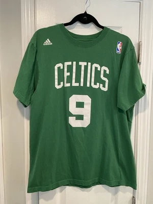 Camiseta Adidas Boston Celtics Juvenil L Rajon Rondo #9 Algodón Estampado Gráfico Foto 1 de 4