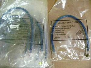 Cat 6 patch Cord (UTP) 1ft Length (Qty 10 cords) Blu (EC3-1) - Bild 1 von 3