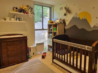 Boori nursery set - cot and chest of drawers with change table - image 1 of 2