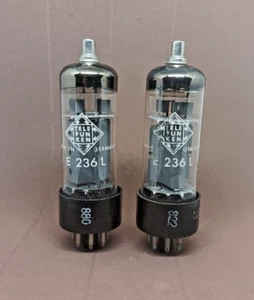 2 x E236L TELEFUNKEN TUBE MATCHED NOS ;203 - Picture 1 of 2