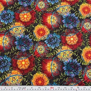 Avalon Jason Yenter for In The Beginning Fabrics 2012 Cotton Remnant 13" x 43" - Picture 1 of 2