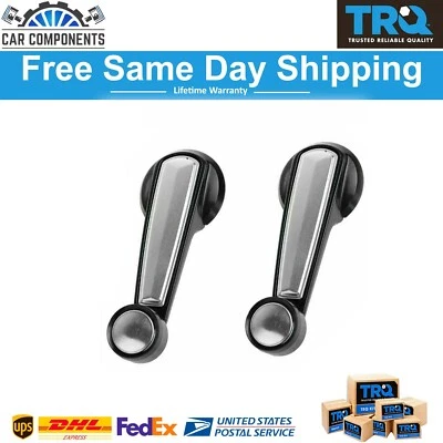 TRQ New Window Crank Door Handle Set For 1977-1980 Chevy Blazer GMC Pickup Truck - Image 1 of 4