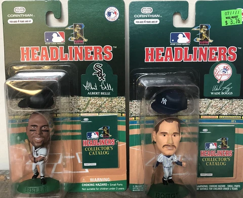 Two Corinthian Headliners Baseball Albert Belle and Wade Boggs figures NIP Cover