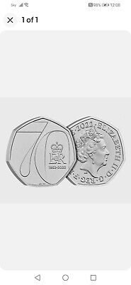 2022 Queens Platinum Jubilee 50p Coin Jody Clark Uncirculated From Sealed Bag • 1.80£