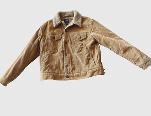 GAP Brand Kids Corduroy Sherpa Acorn Color Jacket Coat XL 12 Fall 2015 - Picture 1 of 15