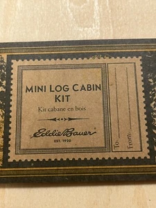 Eddie Bauer Mini Log Cabin Kit, Lincoln Log Type Set, NWOT, #1 - Picture 1 of 10