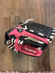 Rawlings Pink Black Baseball Softball 9 Inch Right Hand PL91PB Players Series - Picture 1 of 4