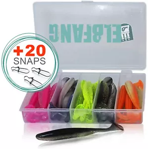 ✅ELBFANG Gummifisch Zander Set | Hecht Barsch Gummiköder Köder 11cm Angeln - Bild 1 von 3