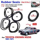 Door Rubber Seal Trunk Lid Set 5 Fits Toyota Crown Ms50 4D Sedan 1967-71